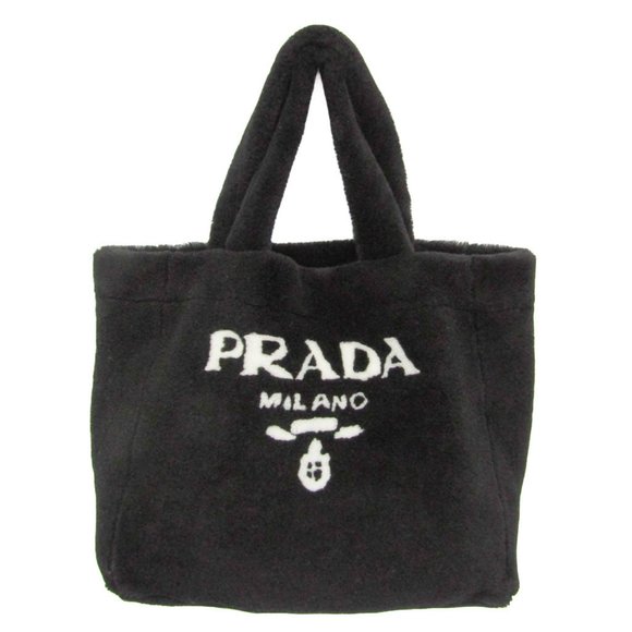 Prada MONTONE 1BF130 Women,Men Fur Tote Bag Black - Picture 1 of 15